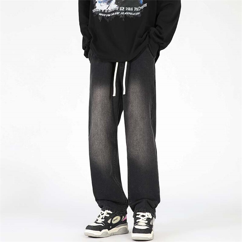 高品质！休闲复古蓝水洗直筒宽松牛仔裤男A080-9299-P40控68,男装牛仔裤,电商A080