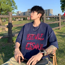 量大优供视频重磅麂皮绒短袖T恤男JPDX218-特P19，男装T恤，电商B367