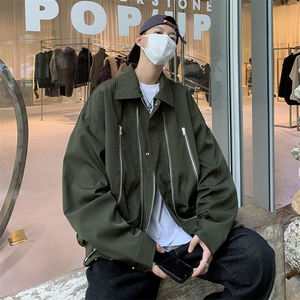 复古潮牌宽松百搭外套美式高街设计感小众翻领夹克男 W7869-P64图片