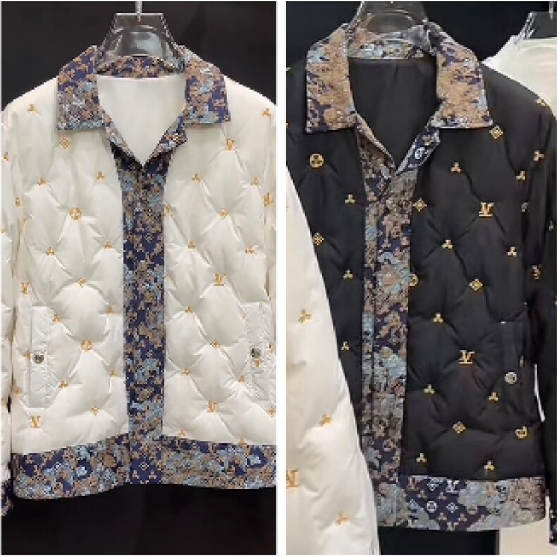 (网图)翻领拼接羽绒服高品质休闲百搭轻奢潮流羽绒313B-AL02-P170图片