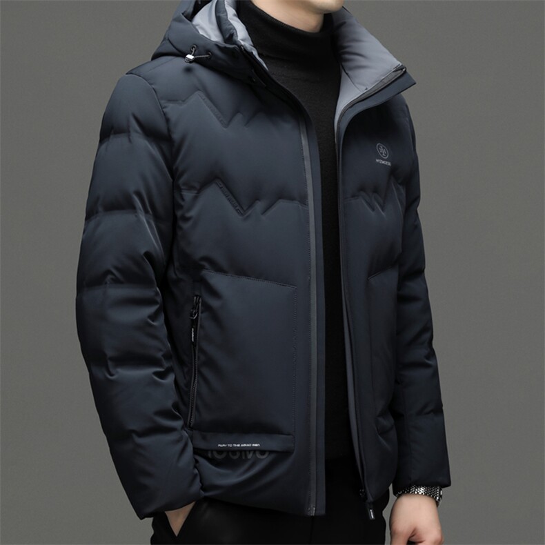 DF22603钱塘2020-2商务百搭简约厚款连帽新款中年男士羽绒服P245,男装羽绒服,钱塘207-2