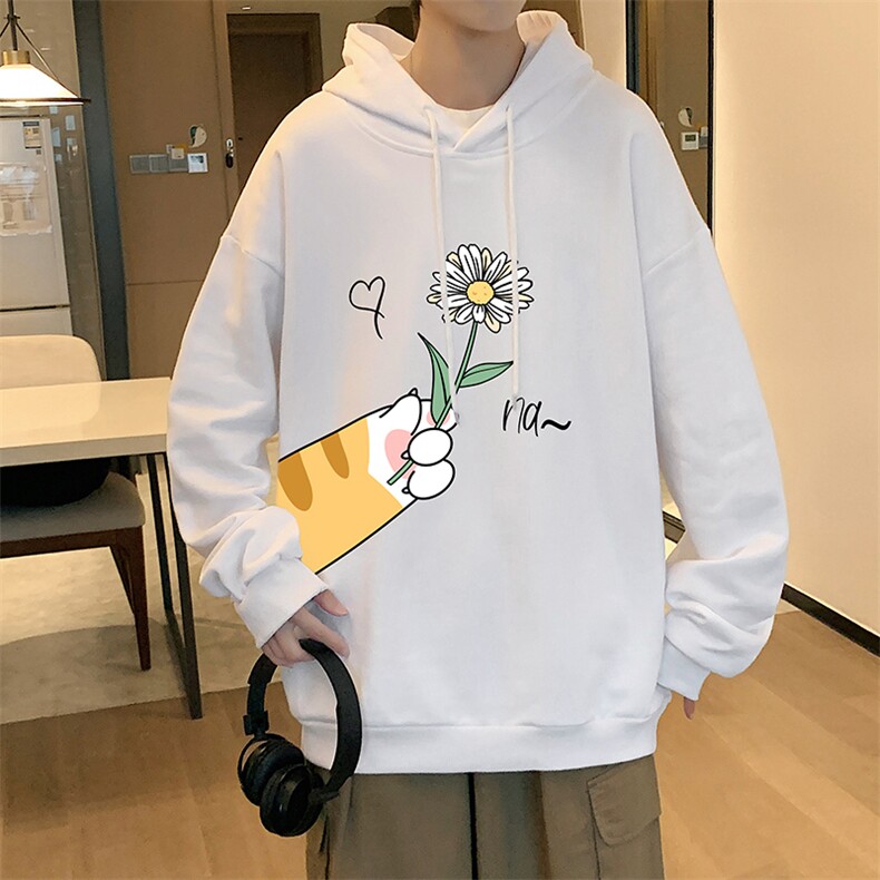 WY2265-P35纯棉连帽卫衣男大码运动帽衫宽松薄外套男，男装卫衣，电商A040