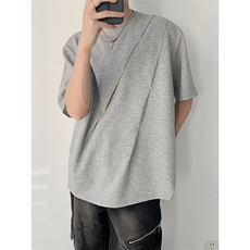 美式夏季潮牌简单t恤男款圆领短袖小众半袖宽松上衣T0135-P40，男装T恤，星座308B-2