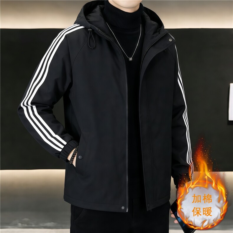 男士外套防风防水宽松连帽潮流男棉夹克户外上衣XZ1512-2601-P35,男装夹克,星座1512