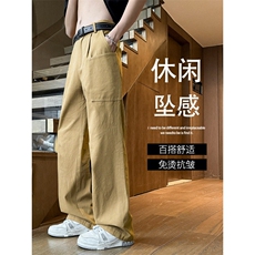舒适直筒长裤百搭纯棉工装裤显瘦显高坠感K672特批4888，男装休闲裤，星座718-1