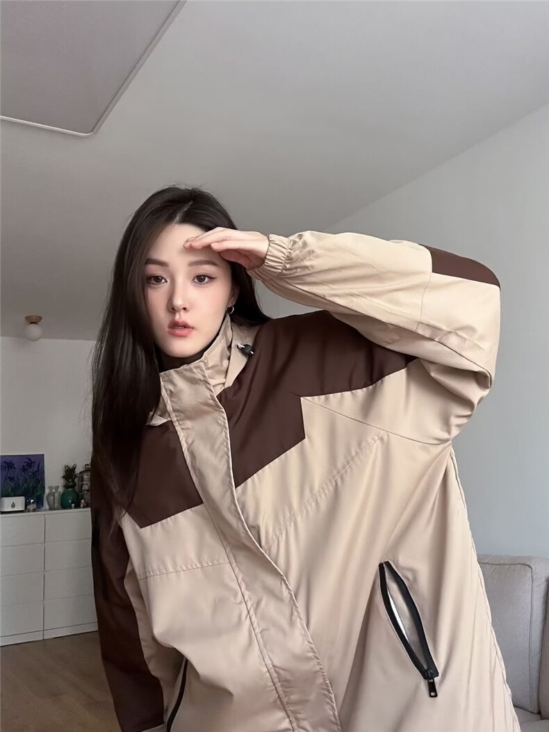 日系复古工装户能连帽冲锋衣外套男女防风三合一可拆卸JV33-P100,男装工装外套,星座1109-3