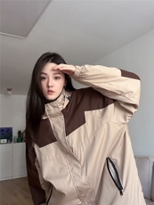 日系复古工装户能连帽冲锋衣外套男女防风三合一可拆卸JV33-P100，男装工装外套，星座1109-3