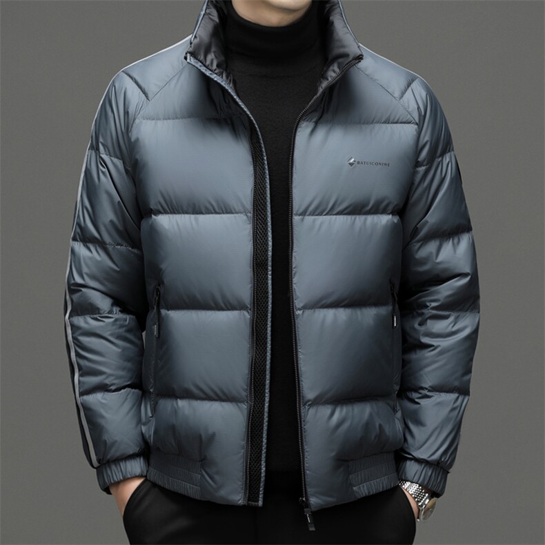2024冬季新款男士立领御寒羽绒服中年男装休闲上衣加厚保暖外套,男装羽绒服,钱塘6003（原4033）
