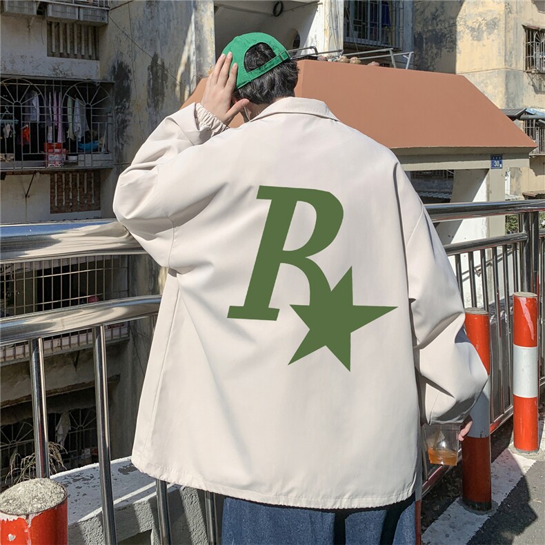 ！23秋季新款宽松大码港风R星夹克外套JK16134-P50控68,男装夹克,星座508（原C305）