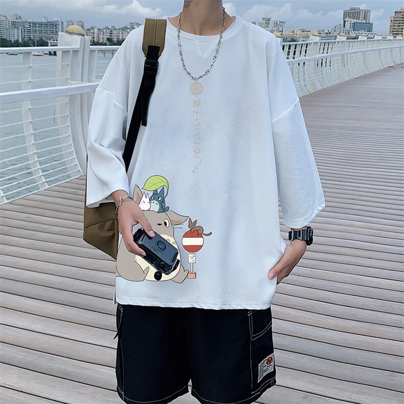 Q11152-P30 春夏季七分袖t恤男大码五分袖男短袖中袖图片
