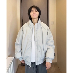 现货美式高街休闲棉衣夹克三防立领纯色户外工装加厚棉服外套图片