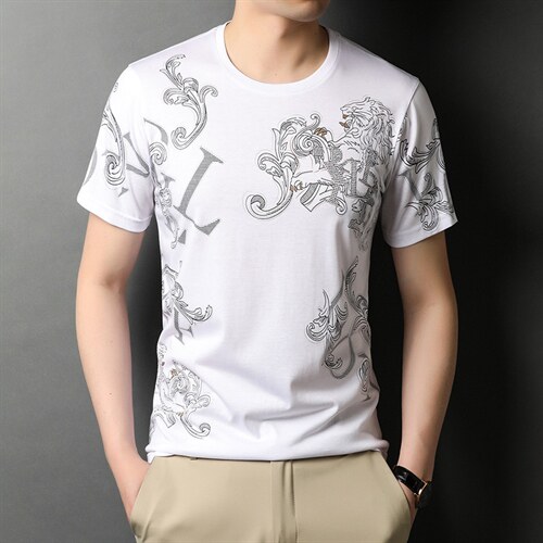 爸爸t恤短袖夏装2023新款男士中年人圆领休闲百搭老年人体恤衫图片