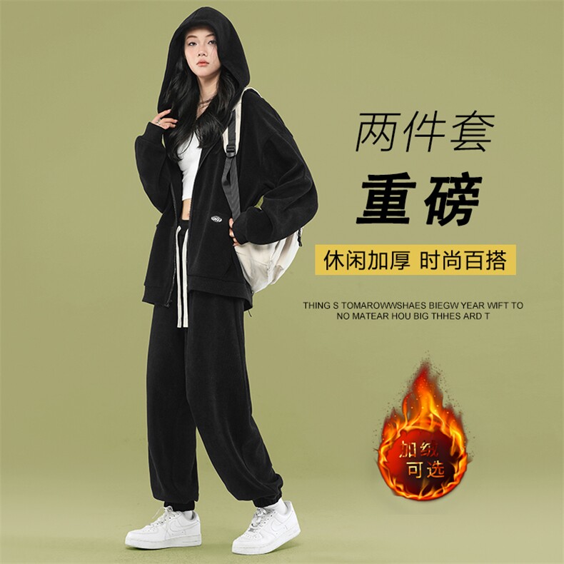 运动休闲两件套秋冬加绒加厚两件套TZ853常规特批123加绒特批143，男装休闲套装，星座718