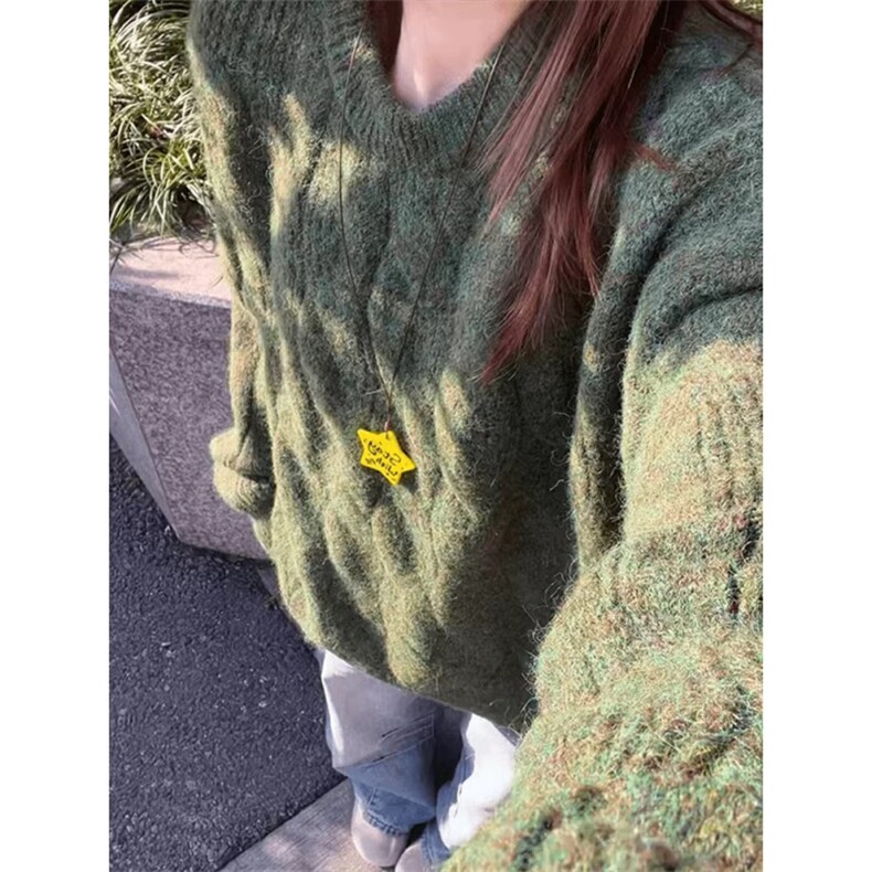1506-1/MZ191/P58毛红色毛衣冬季节日慵懒软糯长毛针织衫上衣男女,男装针织衫/毛衣,星座1506-1