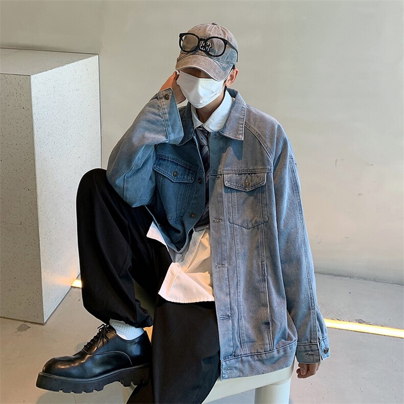 潮流夹克潮男春季牛仔夹克J08P63图片