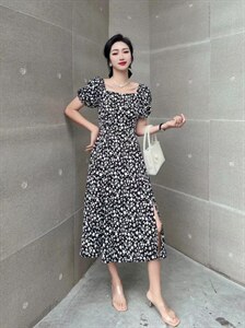 (现货）显瘦连衣裙,四个尺码，两色图片