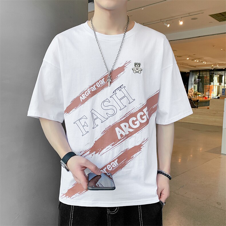 72210-P35短袖男潮牌潮流ins夏季vibe炸街涂鸦T恤港风情侣宽松,男装T恤,电商D310B