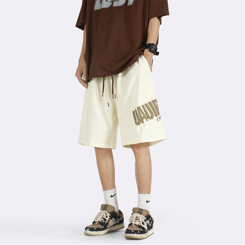 2025夏季新款潮发泡印花大码宽松休闲短裤M-5XL-P30,男装牛仔裤,电商B325
