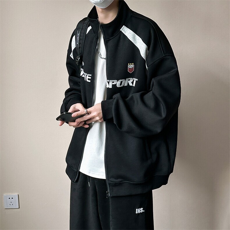 现货新款刺绣立领夹克外套男潮牌时尚休闲上衣A351-AW2518-P110,男装夹克,电商A351