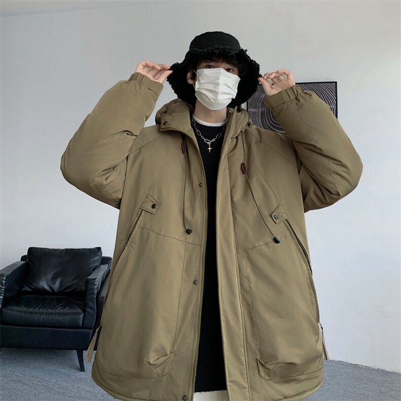 冲锋衣男羽绒棉服冬季轻薄机能风工装外套加厚痞帅棉衣M0785-P120图片