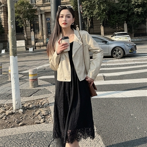 【春装现货】美拉德网红风格皮衣修身减龄外套2024年春季图片