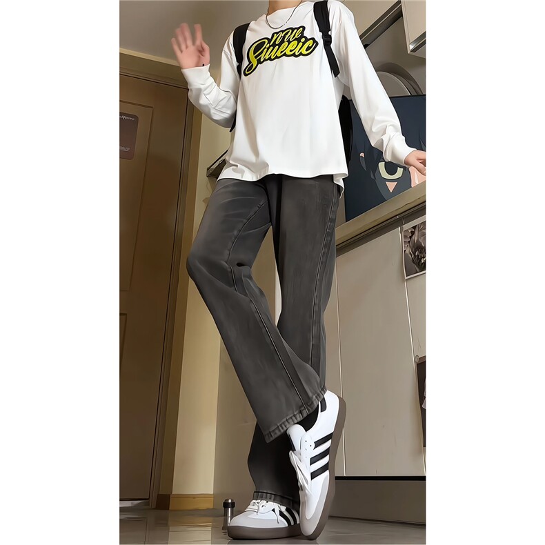 春季加长版裤子男高个子美式高街188cm110牛仔裤直筒长裤KZ010P58,男装牛仔裤,电商B312