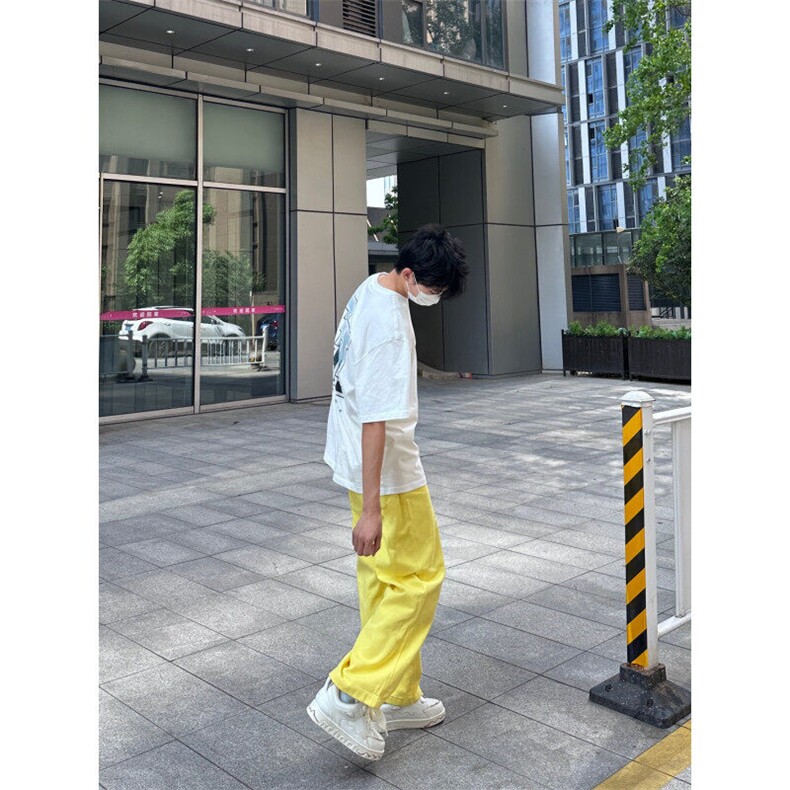 24年春夏季水洗高街vibe直筒宽松阔腿五色牛仔裤NZ2310-P55控78,男装牛仔裤,星座1002-1