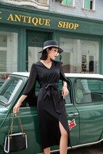 气质连衣裙，女装连衣裙，蓝芝衣秀