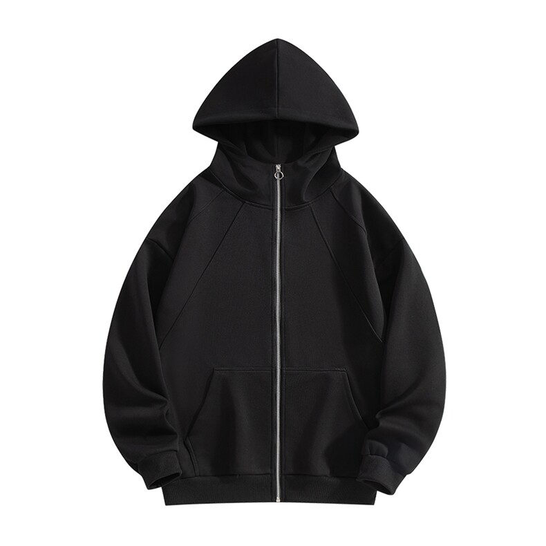 秋季现货纯色宽松二开开衫卫衣男DSA157B-W6998-P55,男装卫衣,电商A157B