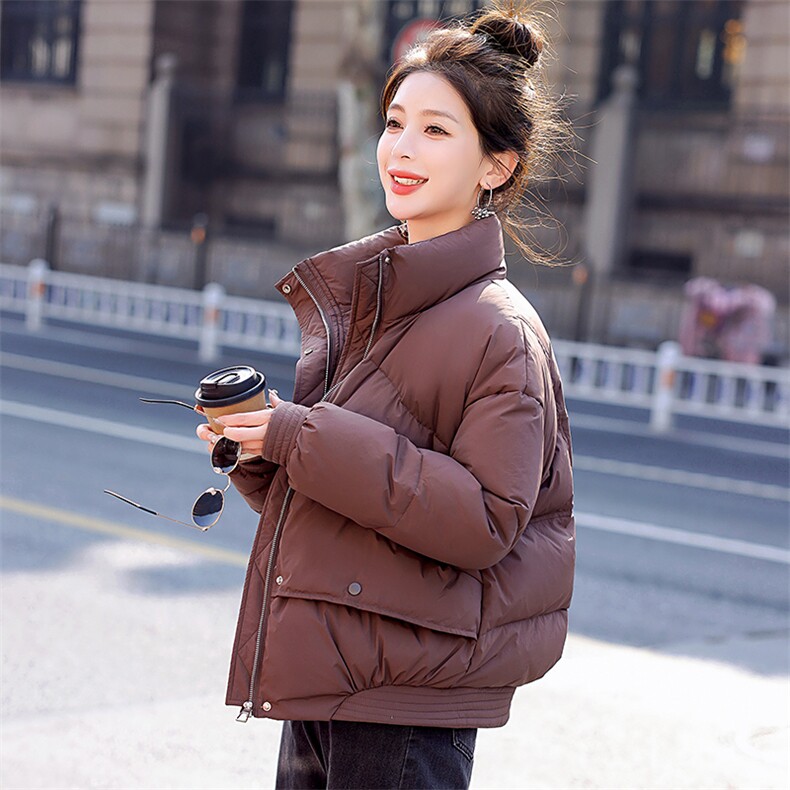 短款羽绒服女2024冬季新款小个子独特漂亮超好看红色欧货厚面包服,女装羽绒服,姿衣坊