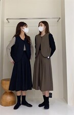 秋季马甲套装，女装马夹，唇蔻