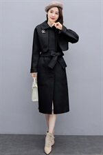 2020冬季新款时尚气质毛呢两件套，女装毛呢外套，曼娅璐