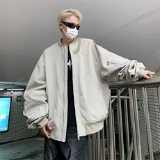 高街飞行员棒球服男潮牌ins痞帅外套炸街夹克JK08524-P58，男装夹克，星座308B-1