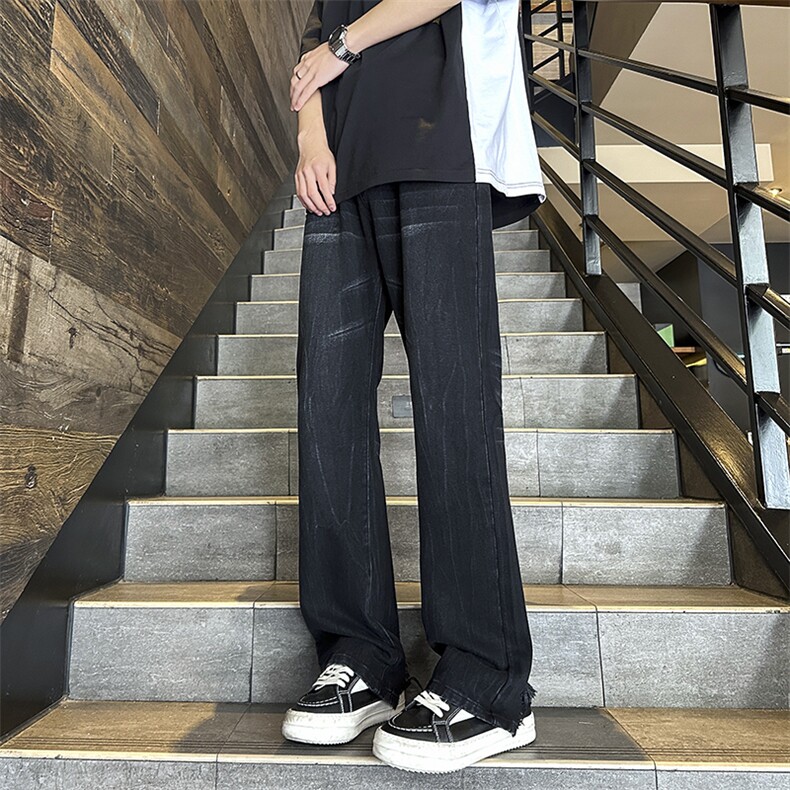 闪电纹半松紧腰微辣牛仔裤B342-Z700-特P45,男装牛仔裤,电商B342