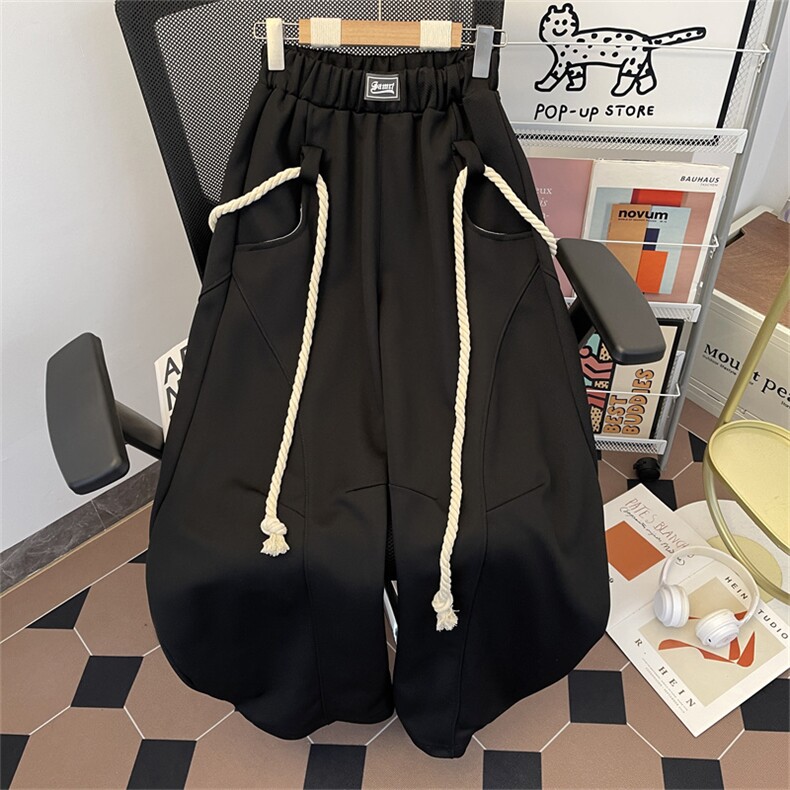 港风秋冬款男裤20克美棉斜弯刀直筒长裤长腰带h59P50,男装休闲裤,星座1013-1