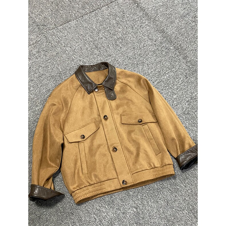 特P85无差价新款百搭潮流春秋时尚夹克外套-HJ5833平铺自拍，男装夹克，电商A003