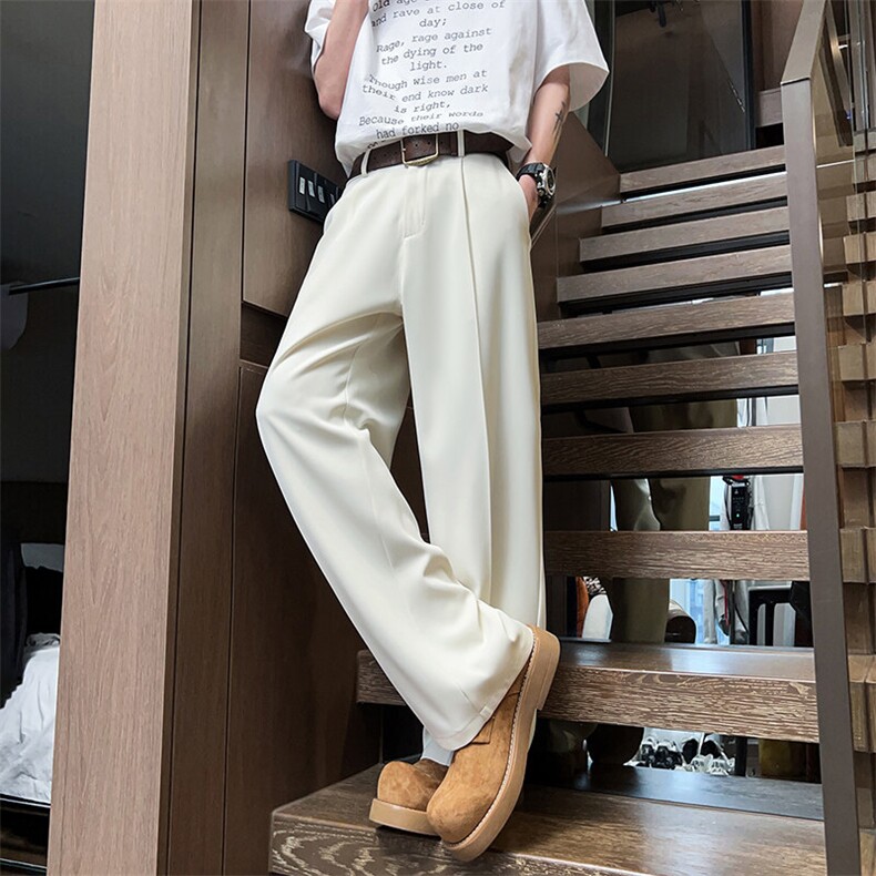 西裤男士夏季2025新运动速干男生薄款垂感直筒阔腿长裤Q819-P40,男装西裤,星座610（原A335）