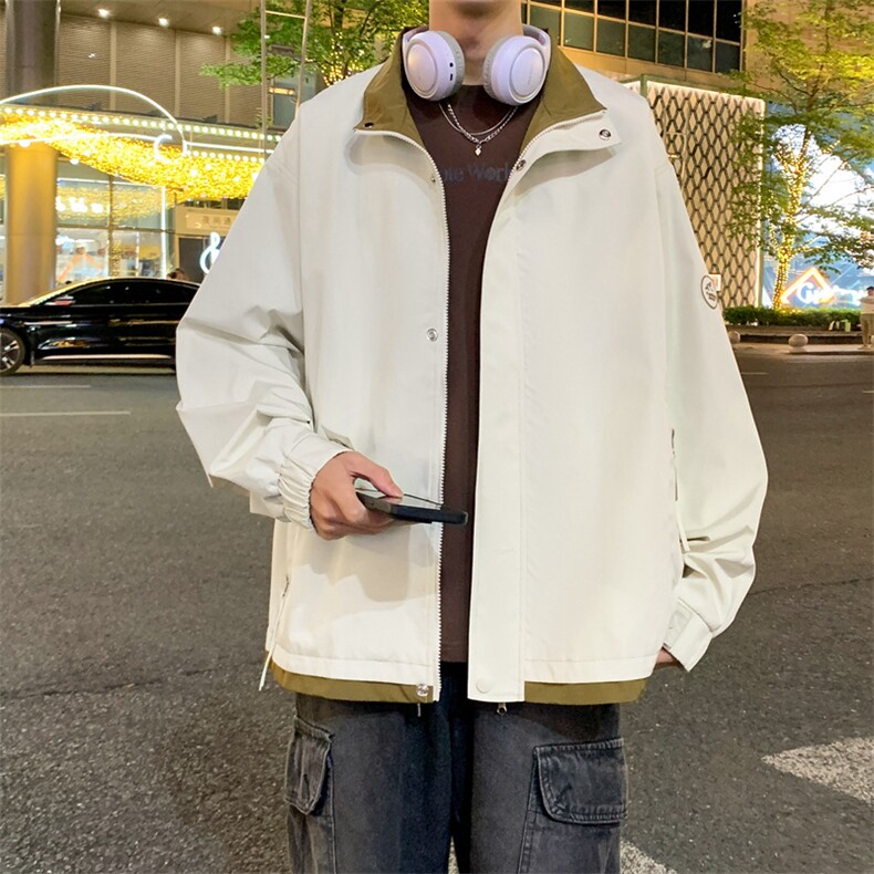 工装夹克男春秋季潮外套青少年美式复古上衣JK215-P73,男装夹克,星座308B-2