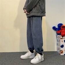 运动风加绒2021九分休闲裤潮流百搭长裤TY040-1-P35加绒批40,男装休闲裤,星座718-1