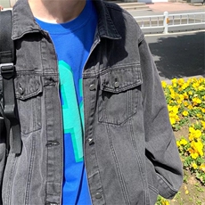 男秋季外套潮牌街头大码牛仔外套GT087P60，男装夹克，星座1116-2