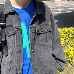 男秋季外套潮牌街头大码牛仔外套GT087P60图片