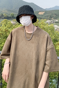 麂皮绒！重磅麂皮绒短袖t恤男JPDX00-P22图片