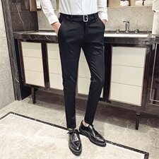 秋冬新款商务潮流休闲西裤男青年小脚裤韩版潮男修身裤AK34-P75，男装休闲裤，星座419（原A233）