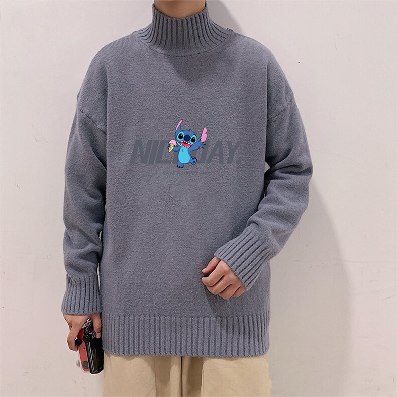 M18137-P45加绒款-P65半高领毛衣男士大码针织衫男毛线衣男,男装针织衫/毛衣,电商A040