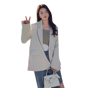 韩版时尚高级感休闲西装外套女2025春秋新款宽松显瘦气质西服上衣图片