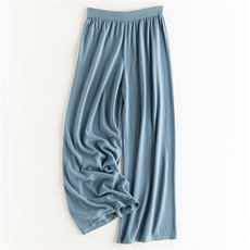 2025秋冬新款女羊绒衫100%纯山羊绒通勤直筒简约羊绒裤松紧腰长裤，女装休闲裤，品秋羊绒