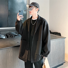 秋季宽松小西装男雅痞情侣休闲西服外套A071-X01-P80，男装西服套装，电商A071