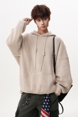 6XL-M美式基础百搭设计感小众宽松连帽卫衣男WY52-P60，男装卫衣，电商D206-1