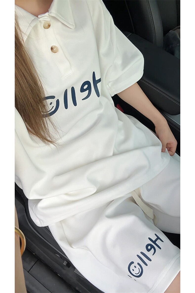 polo衫潮情侣短袖套装T3671上衣特P31控59-DK8632裤子特P26控49,男装Polo衫,电商A007