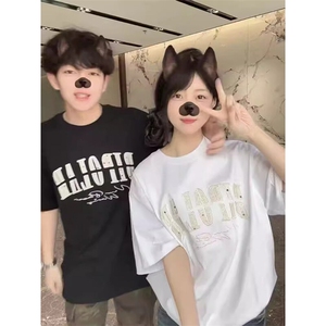万针全刺绣工艺抖音得物高品质260克重磅纯棉双纱美式高街短袖T恤图片